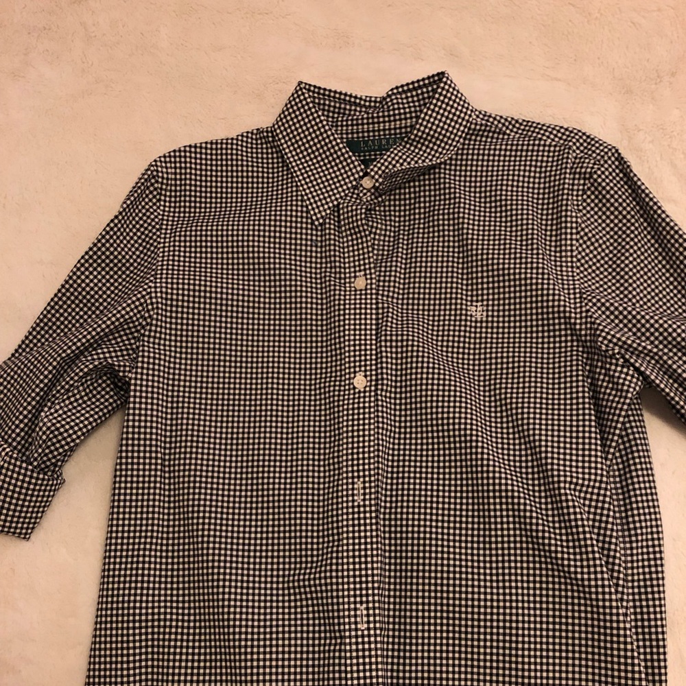 Polo Ralph Lauren black White gingham button down